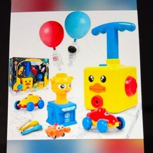 Yellow Duck Balloon-Powered Kids Toy Playset